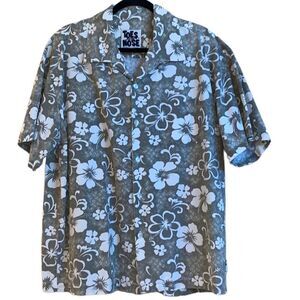 Toes on the Nose Hawaiian Hibiscus Camp Shirt Size XL